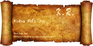Kuba Róza névjegykártya
