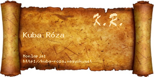 Kuba Róza névjegykártya