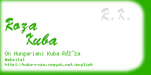 roza kuba business card